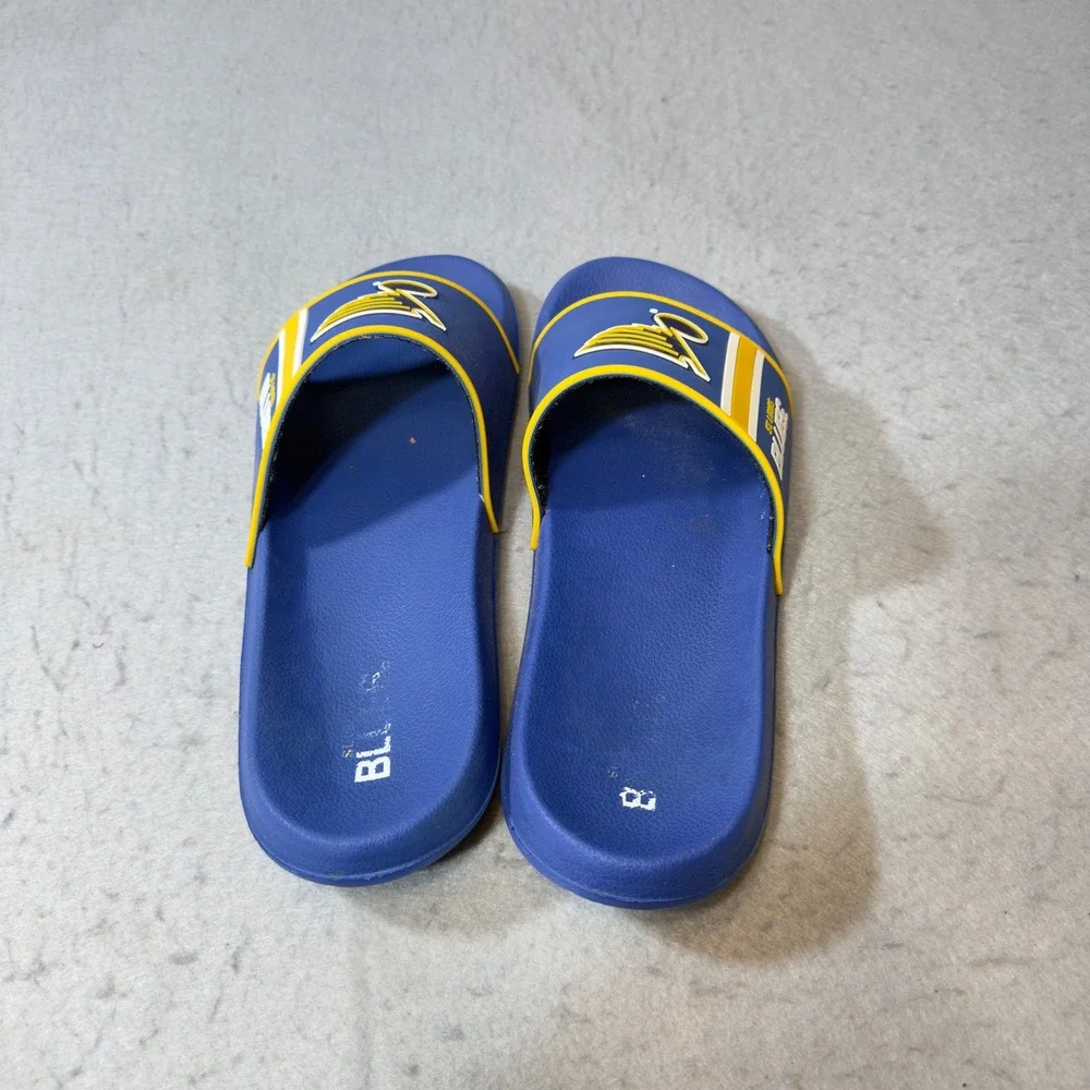 NHL St. Louis Blues Slide Sandals Mens Size‎ M 9-10 Blue Good Fan Gear Hockey